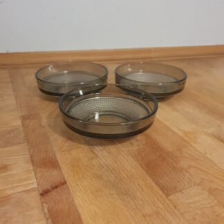3 stk skåle i farvet glas