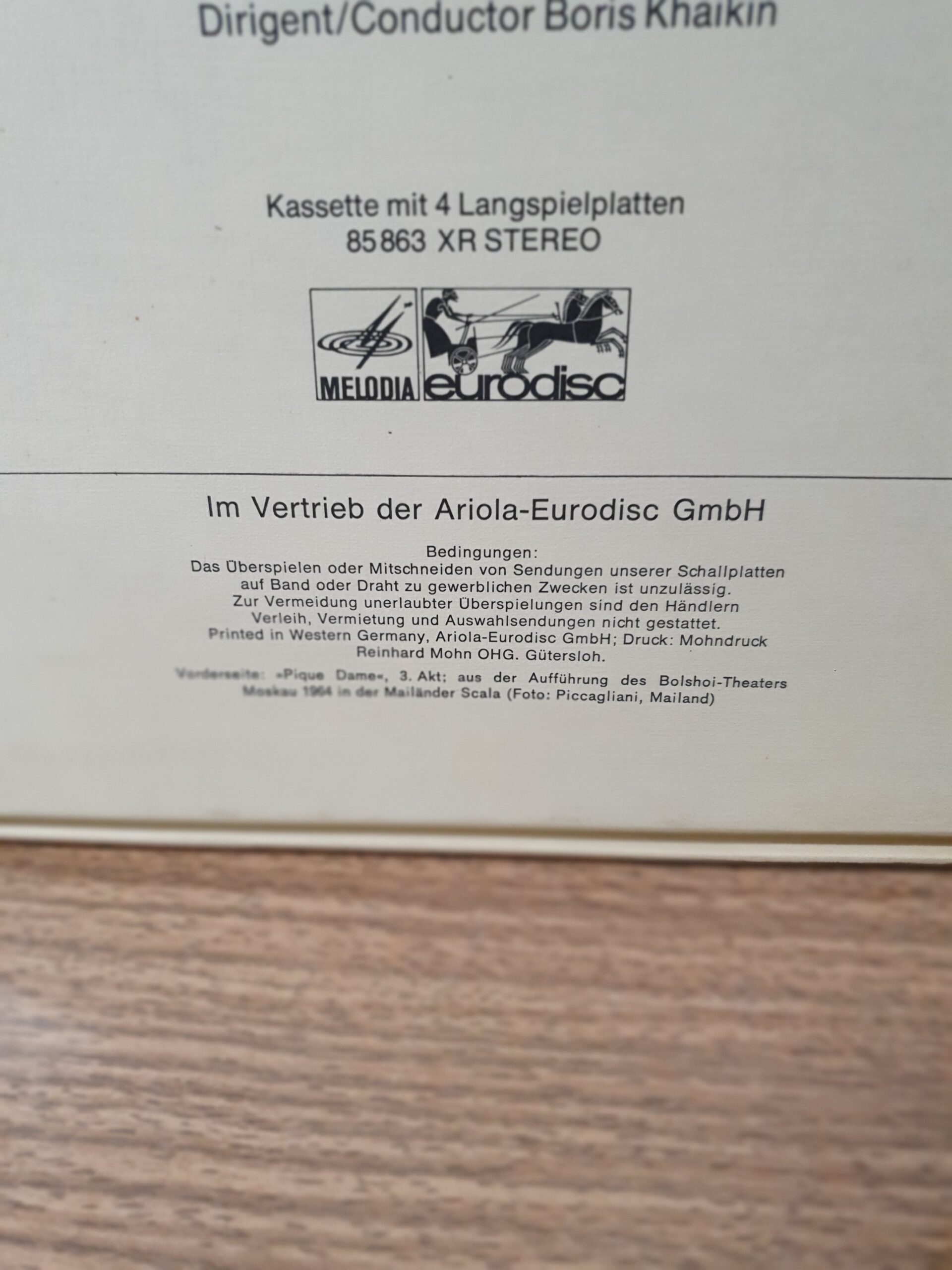 Komplet indspilning af Pjotr Iljitj Tjajkovskijs opera Pique Dame - Billede 2