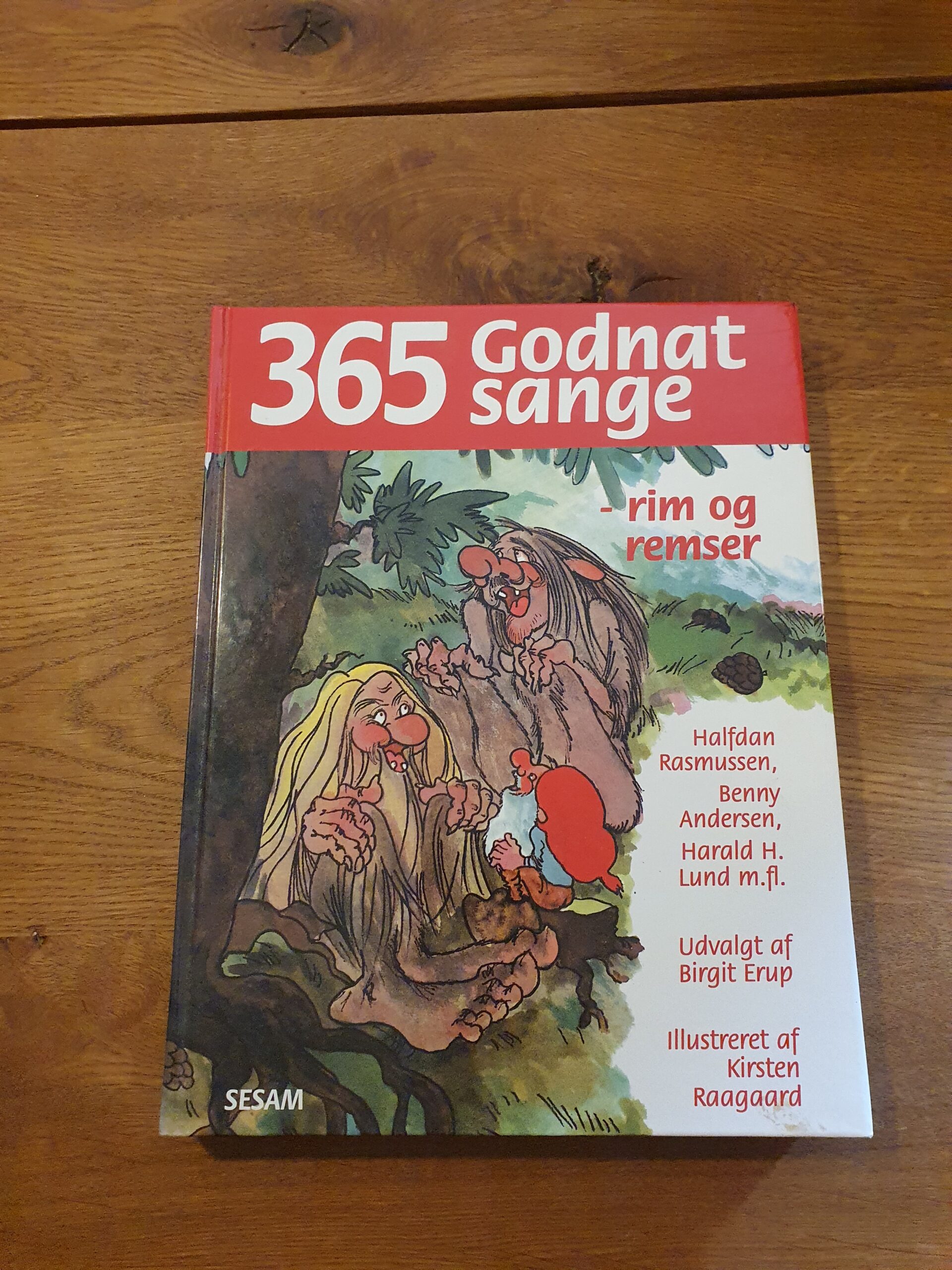 365 Godnatsange - Rim og remser, illustreret af Kirsten Raagaard