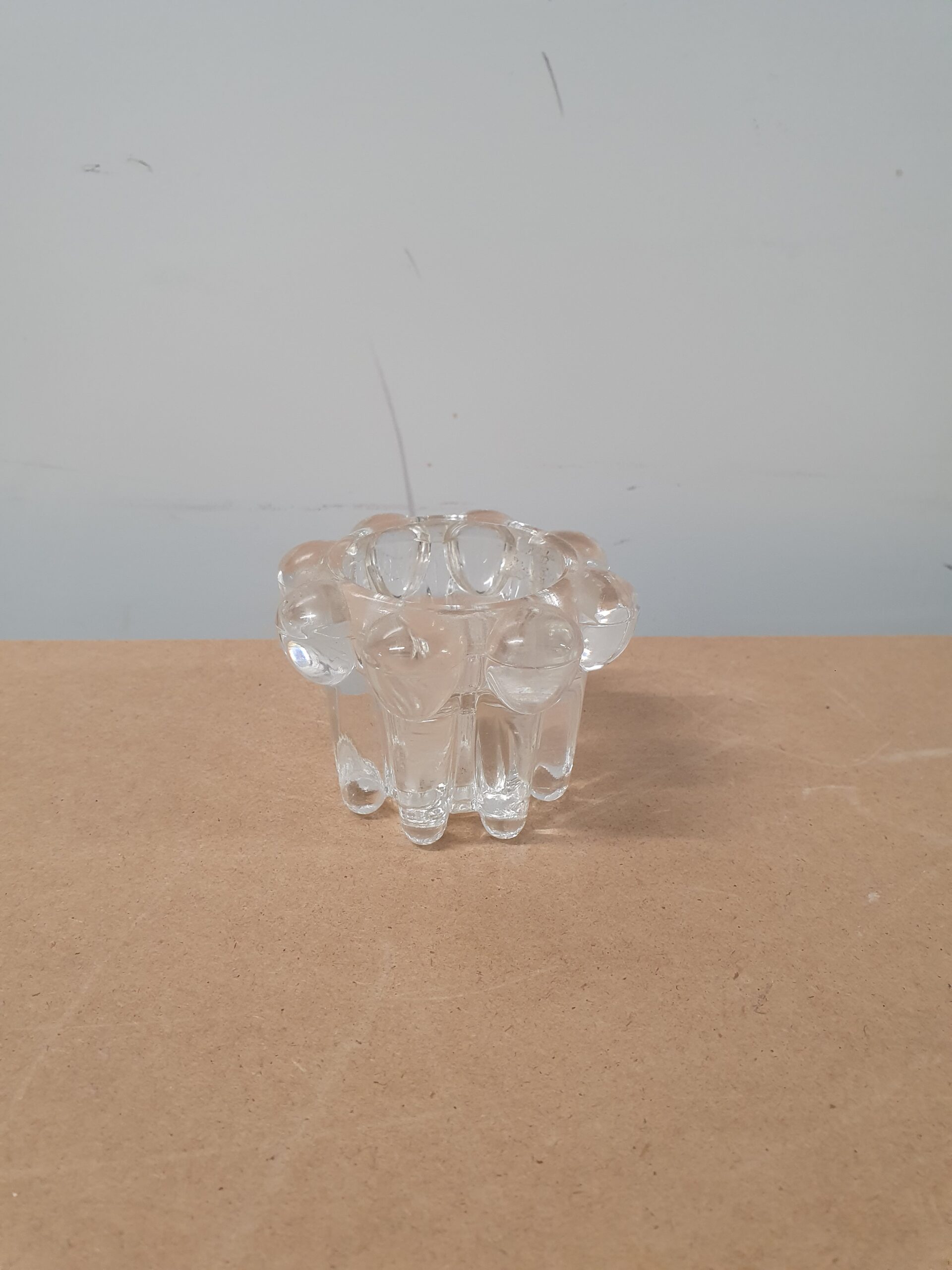 Lysestage i glas til kronelys