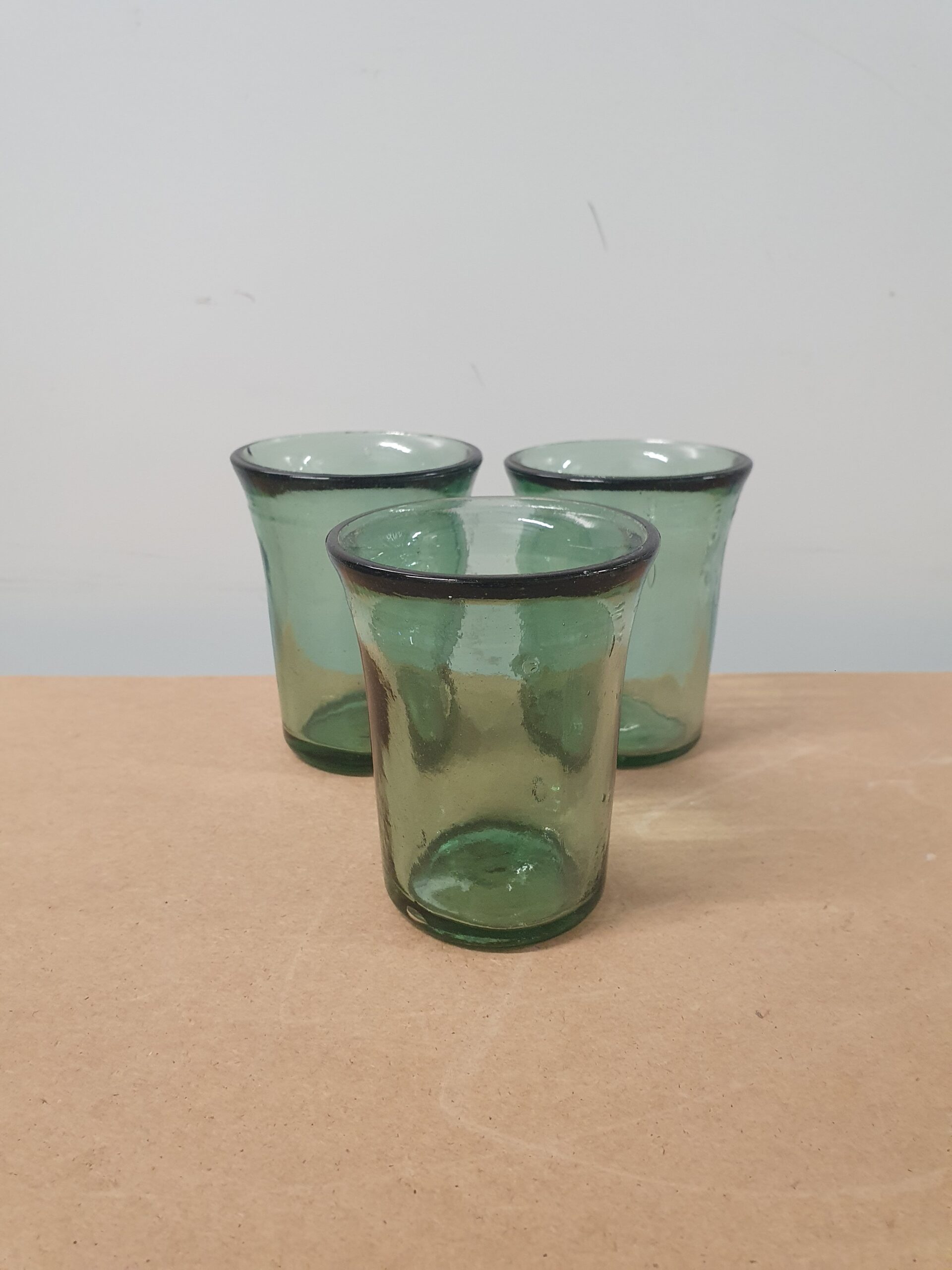 3 stk grønne glas