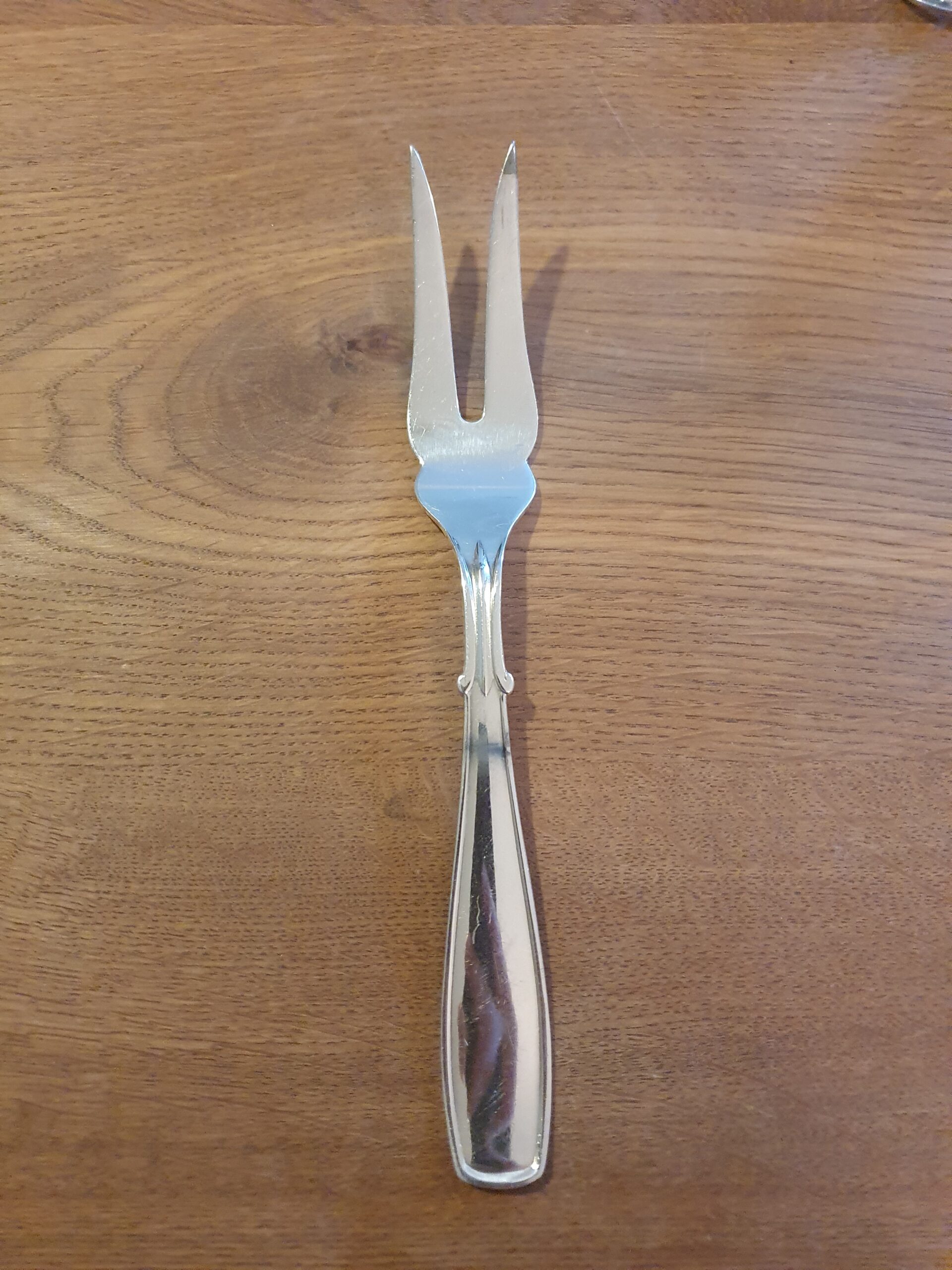 Fiskegaffel i pletsølv